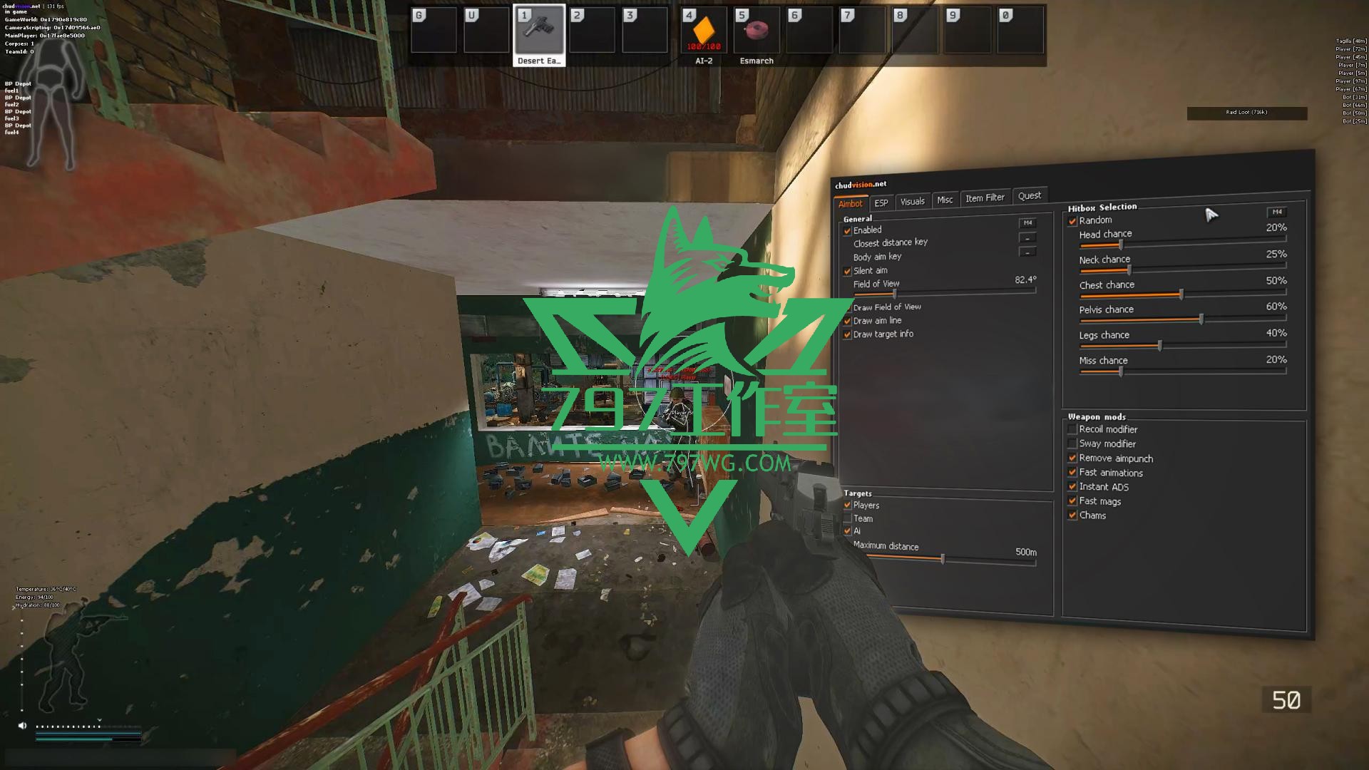 逃离塔科夫辅助【CHUDVISION】全功能版